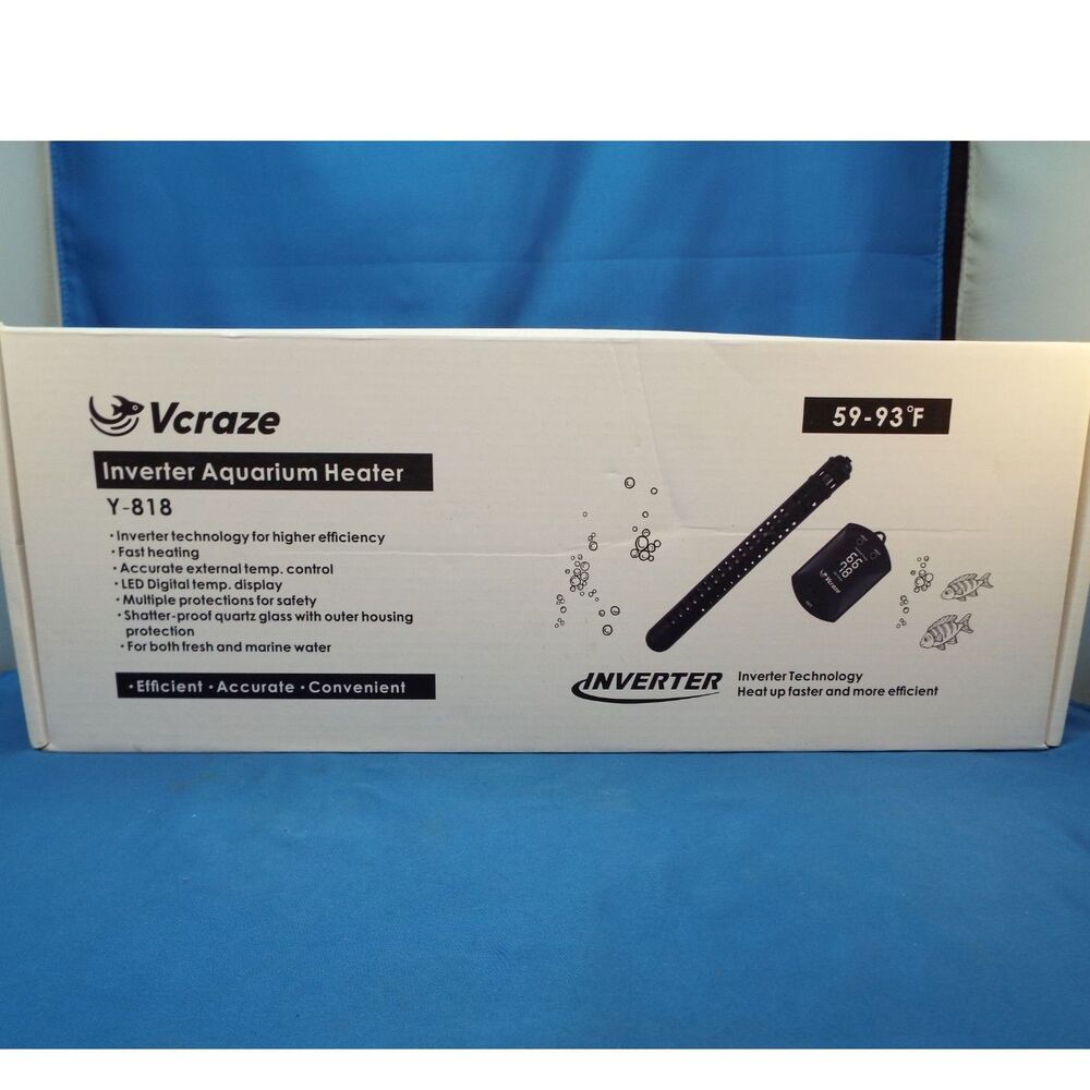 Vcraze Inverter Aquarium Heater High Efficiency 800W Y-818 LED Digital NEW